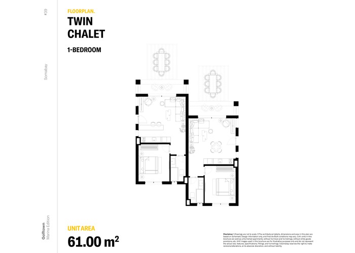 Fully finished twin chalet in Golf Town - 2